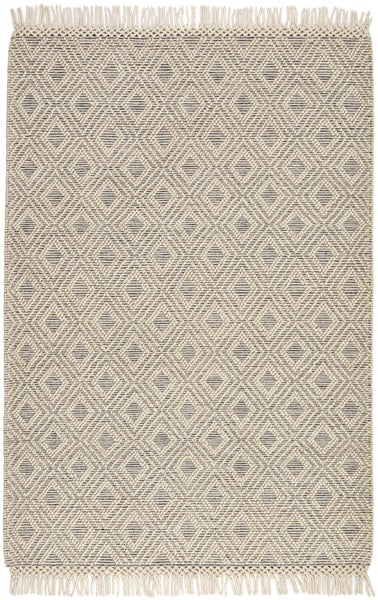Handgewebter moderner Wollteppich im Macrame Style Natural 120x180 cm