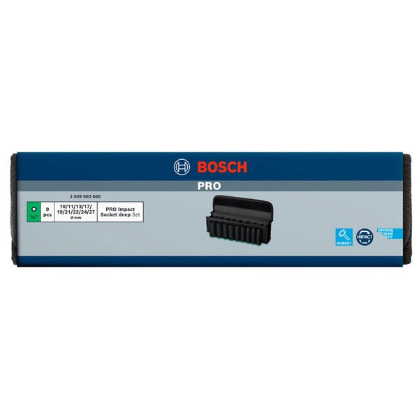 Bosch PRO Impact Socket Set 1/2 tief 9‑tlg. - 2608003040