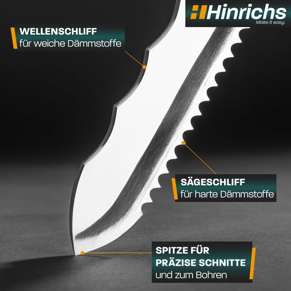Hinrichs Dämmstoffmesser Länge 420mm - rostfreie 280mm Klinge