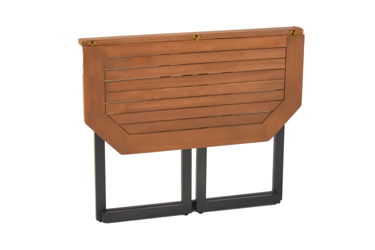 Gartentisch, abklappbar, 90 x 50 cm, Aluminium mit Akazie