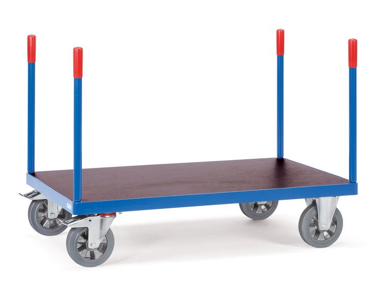 Rollwagen mit Ladefläche und vier Lenkrollen