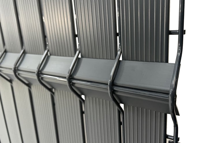 PVC-Sichtschutzlamellen-Set 2m CINTO H.190cm grau