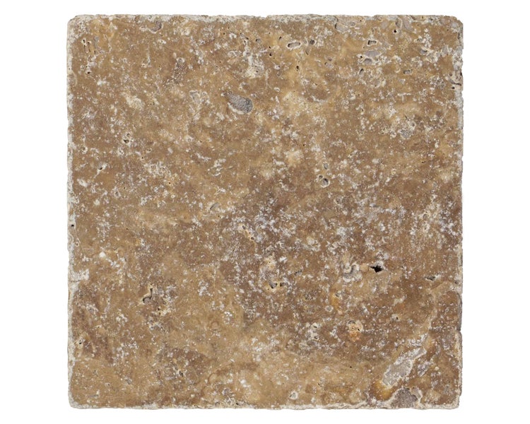 Wohnrausch Travertin Mosaikfliesen NOCE 10 x 10 x 1 cm, getrommelt, braun