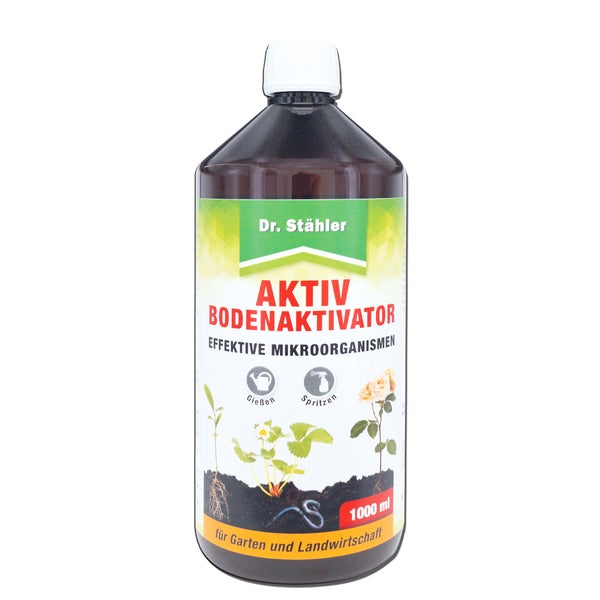 Aktiv Bodenaktivator – Bodenhilfsstoff zur Förderung des Bodenlebens – Mit Mikroorganismen für Garten, Rasen & Zimmerpflanzen