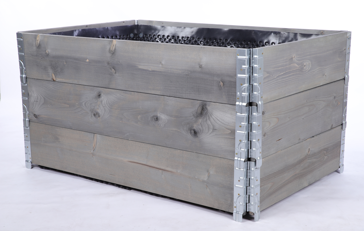 Hochbeetkisten GuardBox HxBxT 60x120x80 cm 3 Ebeneninkl. Luftpolsterfolie Grau