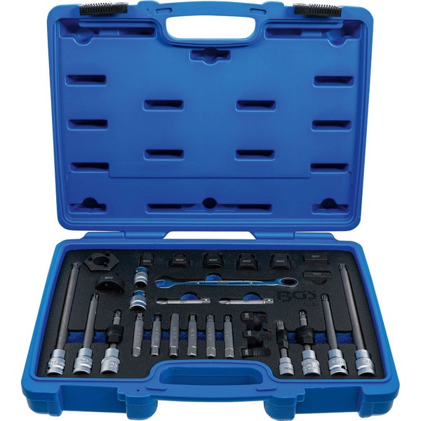 BGS Werkzeugkoffer mit verschiedenen Bits, Steckschlüsseln und Schraubenschlüsseln