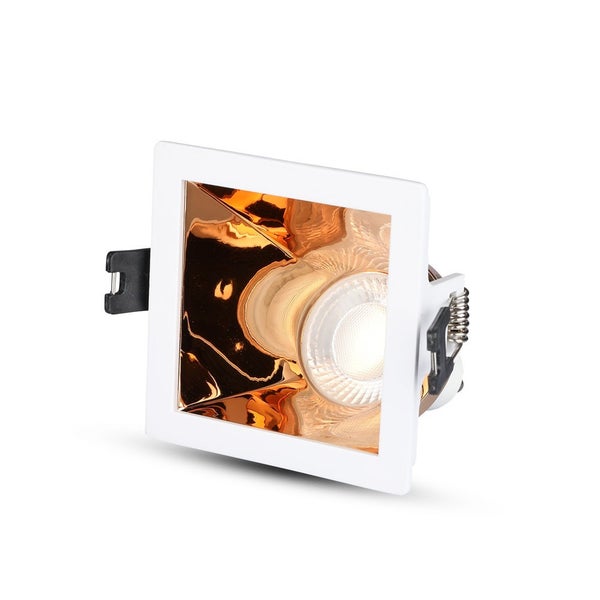 LED-Strahler - Einbauleuchte - GU10 - IP20 - Weiß+Rose Gold - Modell Nr: - VT-875-WR