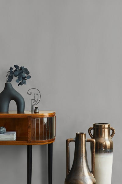 Tapete Grau Uni Modern für Wohnzimmer Schlafzimmer Küche MADE IN GERMANY 10,05 x 0,53m