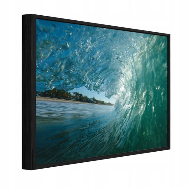 Gerahmtes Wandbild mit dem Motiv einer Welle