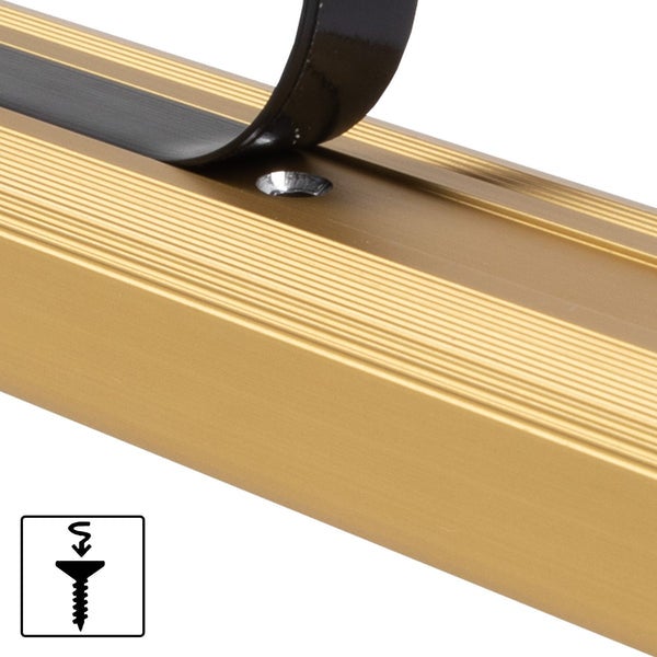 FLOORDIREKT Stufenkantenprofil Glory - Vorgebohrt - L-Form - Gold - 3,6 x 1,7 x 100 cm