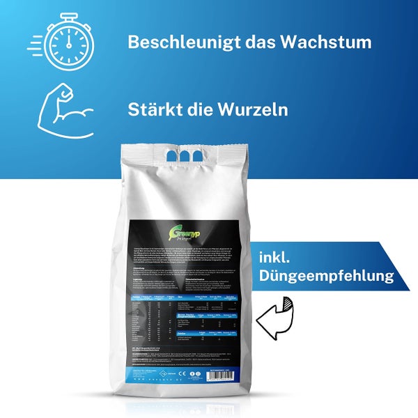 Greenyp Blaudünger NPK Dünger I 20kg für 300m² I Universaldünger Langzeitdünger für Obst, Gemüse, Blumen, Rasen oder Zierpflanzen I Stickstoffdünger