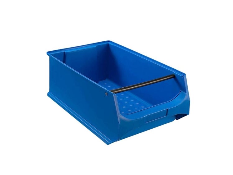 PROREGAL Blaue Sichtlagerbox 5.1 mit Griffstange HxBxT 20 x 30 x 50 cm 218 Liter Sichtlagerbehälter