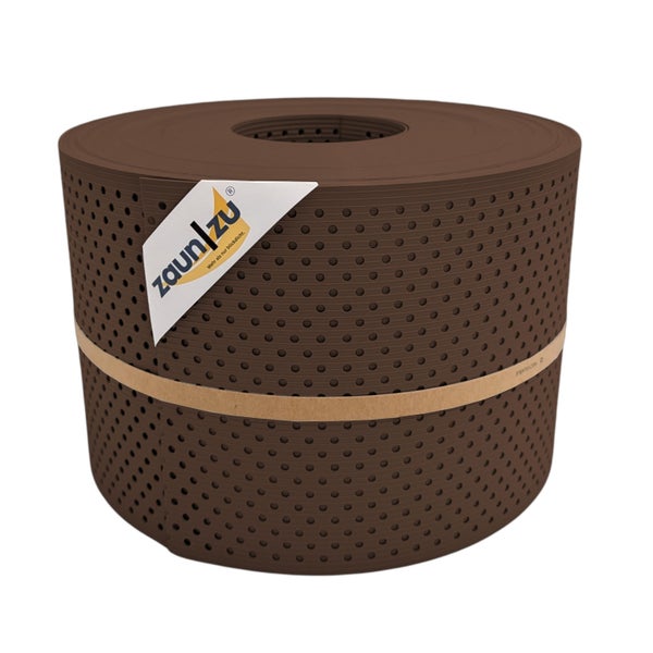 Zaunfolie auf Rolle mit Löchern zur einfachen Montage.