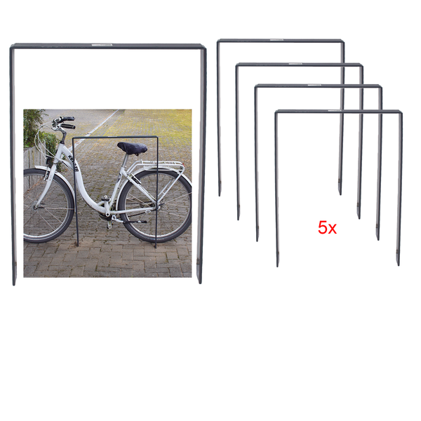 Fahrradparker für fünf Fahrräder