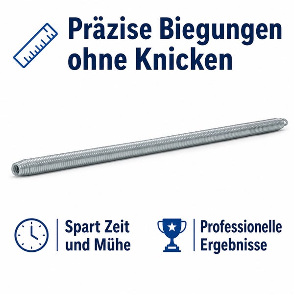 Biegefeder für Rohre zur Vermeidung von Knicken beim Biegen für präzise Ergebnisse und Zeitersparnis bei der Installation