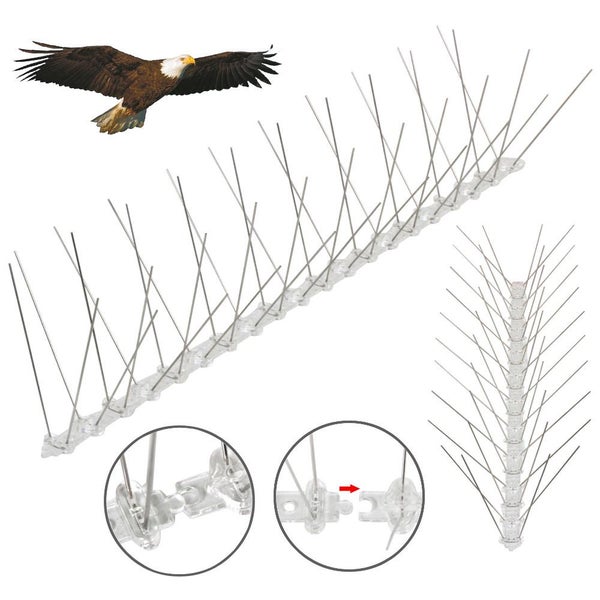 Yaheetech Taubenabwehr Edelstahl Spikes , klar