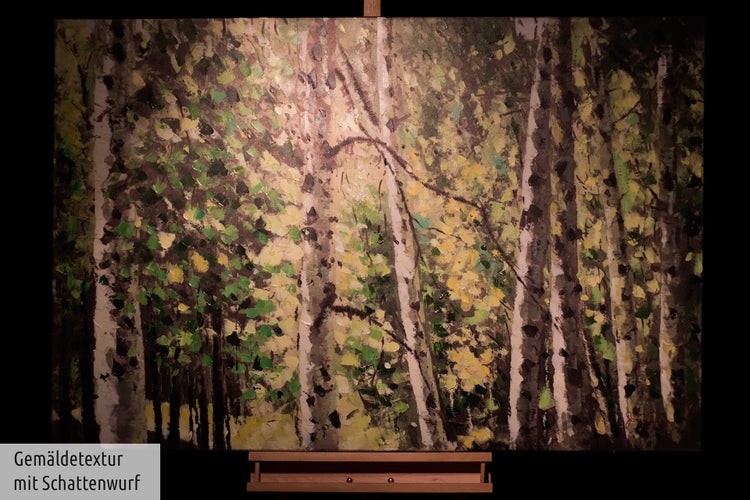 Handgemaltes Gemälde Acrylfarbe 120x80cm Grün
