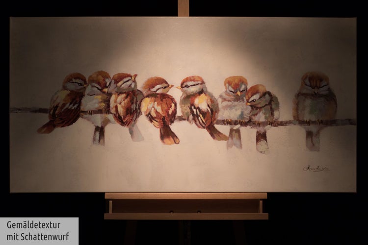 Handgemaltes Gemälde Acrylfarbe 120x60cm Braun