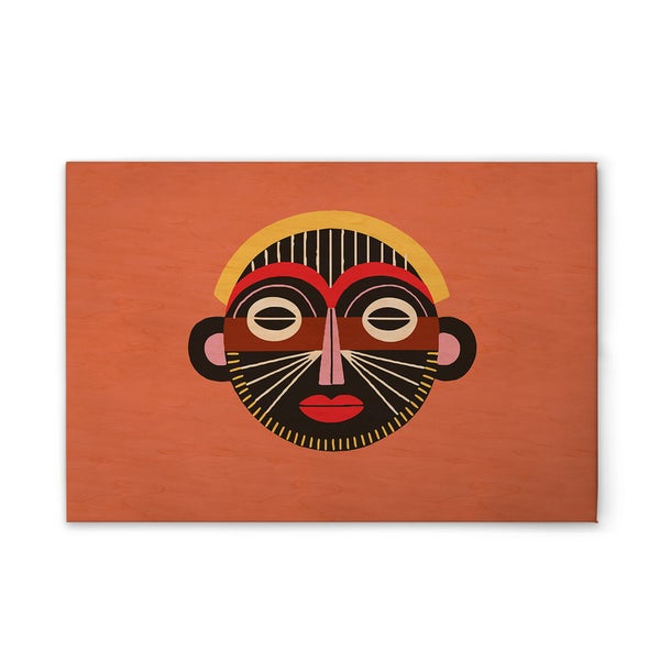 Dekoratives Wandbild mit abstraktem afrikanischem Maskenmotiv