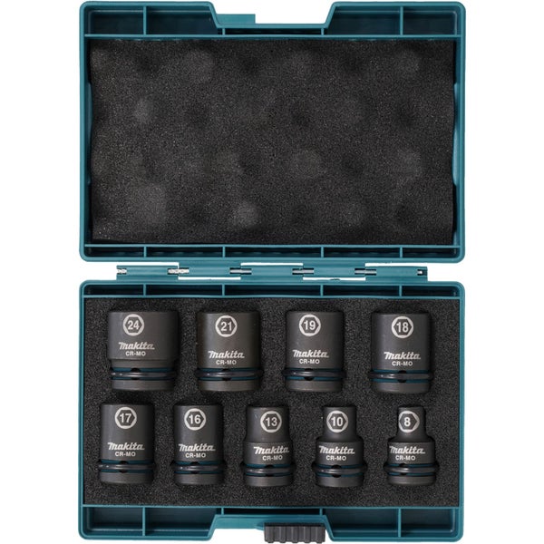 Makita Schlagschrauber-Einsatz-Set in geöffnetem Werkzeugkoffer