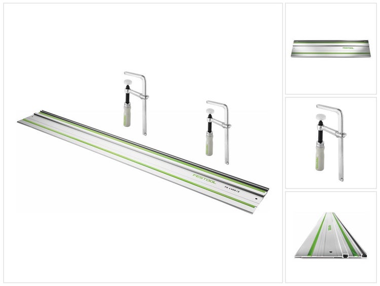 Festool FS 1400/2 Führungsschiene 1400 mm ( 491498 ) + 2x FSZ 120 Schraubzwinge ( 489570 )