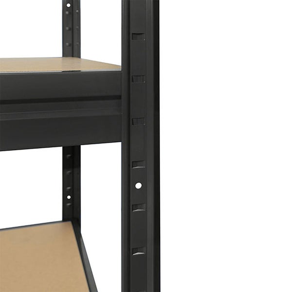 FLOORDIREKT Weitspannregal - Schwarz  - Regal für Keller & Werkstatt - Traglast bis 1600 kg - 177 x 200 x 60 cm