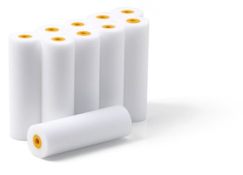 Set aus zehn Schaumstoff Farbwalzen fuer Lackierarbeiten