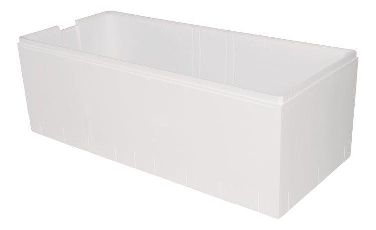 Calmwaters® Wannenträger 180 x 80 cm Original, Passend für Rechteck-Badewanne 180x80 cm, Styroporträger, Schall- und wärmedämmend, Direkt verfliesbar, Badewannenträger in Weiß, 03AX3360