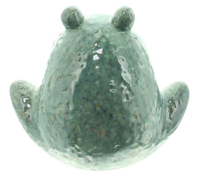 FRANK FLECHTWAREN|Figur Frosch, 20,5 x 13,5 x 17,5 cm, PORZELLAN