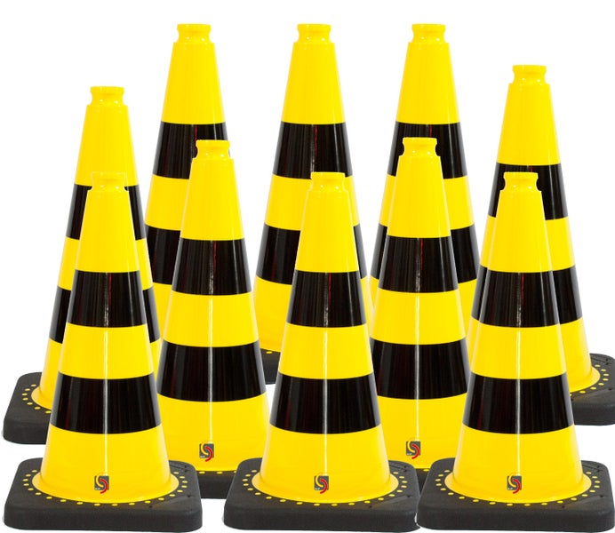 5x UvV Faltleitkegel 49cm faltbare Pylone Leitkegel +Warnleuchte