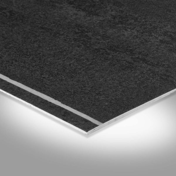 PVC Bodenbelag Meterware schwarz CV Boden SchieferoptikSchaumrücken 200 cm breit (Meterware)