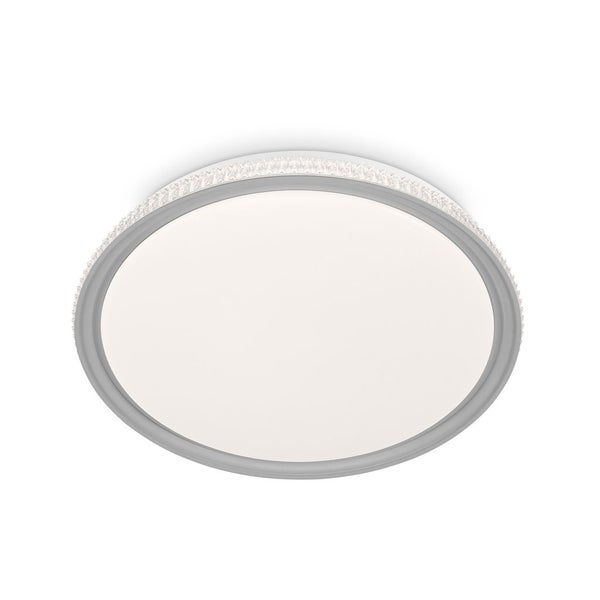 LED Deckenleuchte Dimmbar Fernbedienung CCT 40W grau Kunststoff Briloner