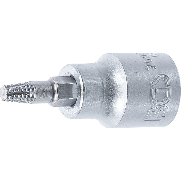 BGS Schraubenausdreher-Bit-Einsatz Antrieb Innenvierkant 10 mm (3/8) für defektes T-Profil (für Torx) T25 - 7098-T25
