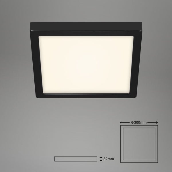 LED Deckenleuchte Deckenlampe 21 W 4.000 Kelvin Schwarz-Weiß Metall Briloner