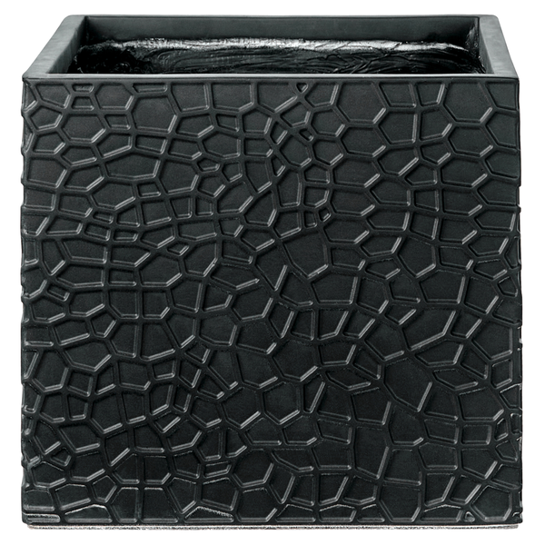 Quadratischer Pflanzkübel mit wabenförmiger Struktur