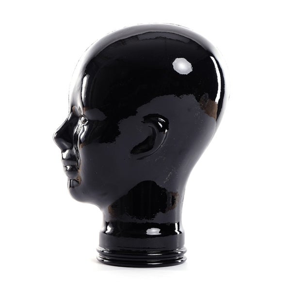 Dekoobjekt Dekokopf Mick Glas  schwarz