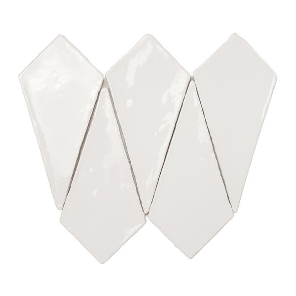 Rhombus Fliese in Rautenform mit glänzender Oberfläche für Wandverkleidungen im Innenbereich.