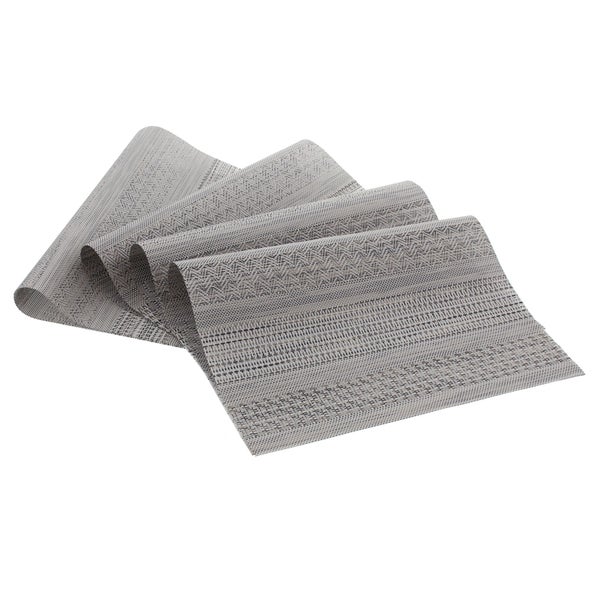 FRANK FLECHTWAREN | Platzmatte Struktur, 4er Set, KUNSTSTOFF, 45 x 30 cm