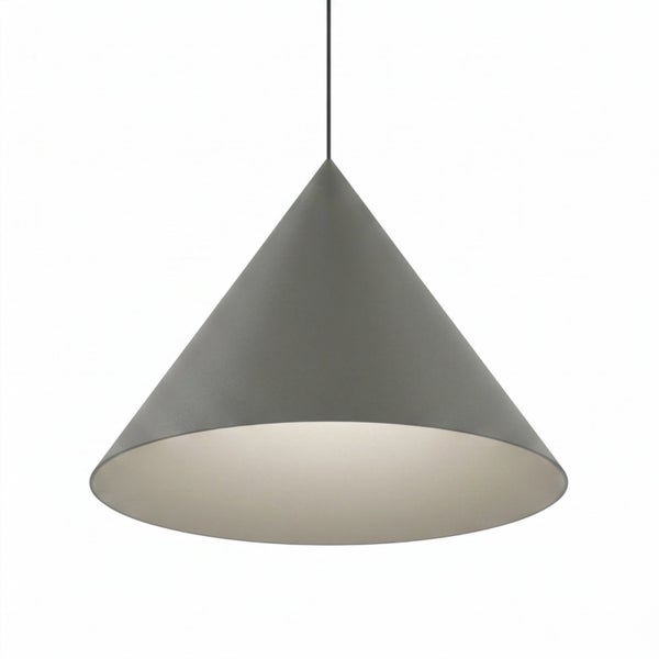 Moderne kegelförmige Pendelleuchte mit Metallschirm