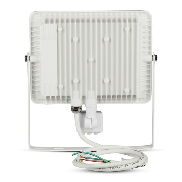 V-TAC VT-50-S-W - Drehbare LED-Flutlichtstrahler mit PIR-Sensor - Samsung - IP65 - Weiß - 50W -