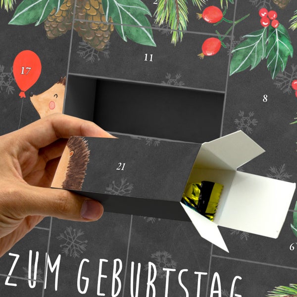 Mr. & Mrs. Panda Befüllbarer Adventskalender Igel Luftballon - Schwarz