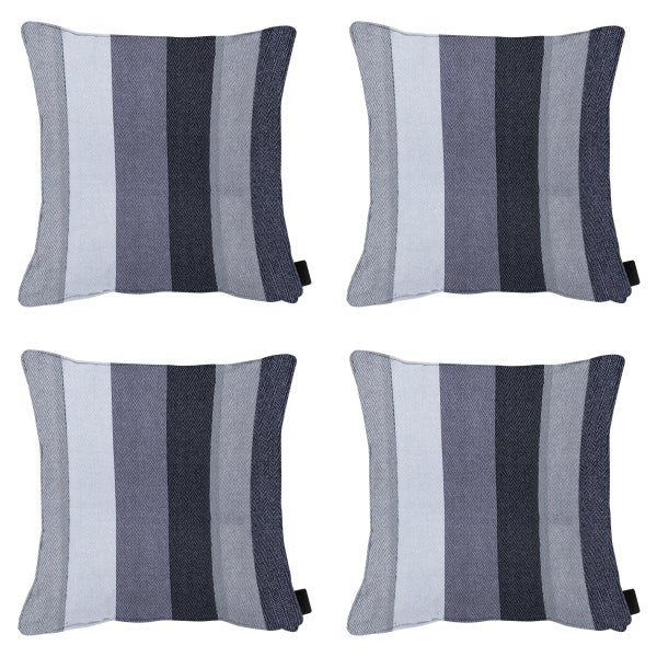 Dekokissen Victoria grau - ca. 50x50 cm - 4er-Set