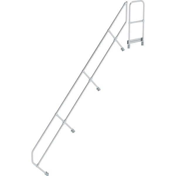 Handlauf aus Metall für Leitern oder Treppen mit Befestigungsklammern.