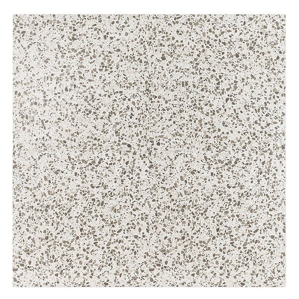 Quadratische Fliese mit Terrazzo Optik Oberfläche