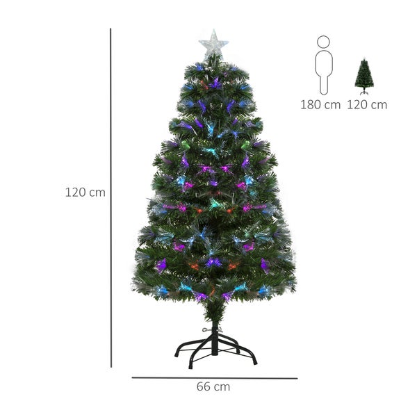 HOMCOM Weihnachtsbaum, Ø66 x 120H cm, PVC, Grün