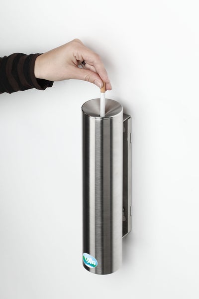 PROREGAL Robuster Sicherheitsascher Verschließbar Keine Lange Rauchbelästigung 0,6 Liter HxBxT 30 x 10 x 10 cm Edelstahl