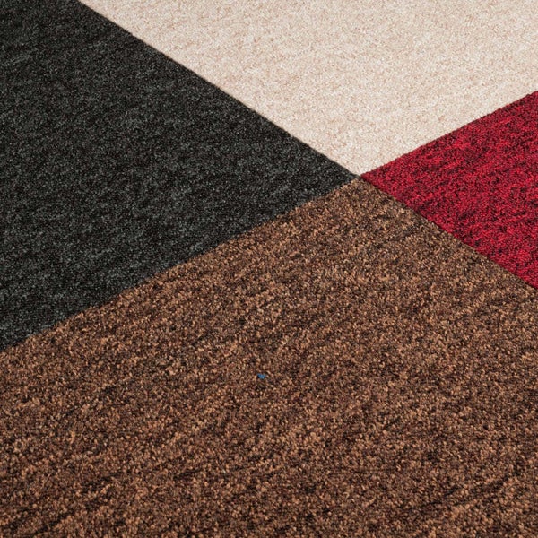 Teppichfliesen grau 50x50 selbstliegend Schlingen Teppichfliesen in Anthrazit ideal für Büro Geschäft und Wohnzimmer