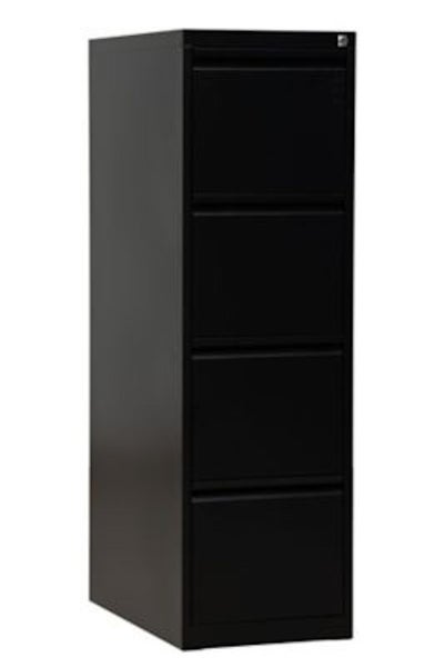 PROREGAL Hängeregistraturschrank 4 Schubladen Mare HxBxT 132 x 40 x 62 cm Schwarz