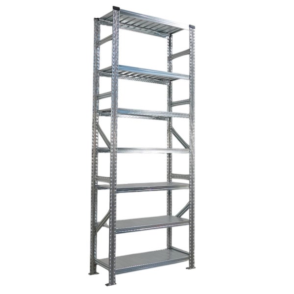 Metallregal mit sechs Regalböden zur Lagerung