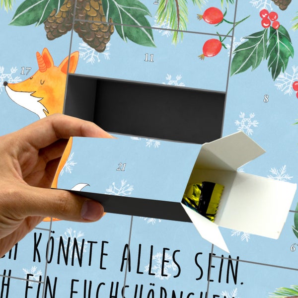 Mr. & Mrs. Panda Befüllbarer Adventskalender Einhorn Wunsch - Blau Pastell